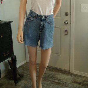 9 Petite Distressed Lee Cutoff Jean Shorts